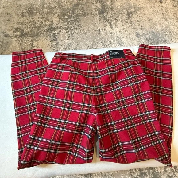 NWT Tommy Hilfiger Plaid Red Tribecca Skinny Pant - Picture 2 of 6